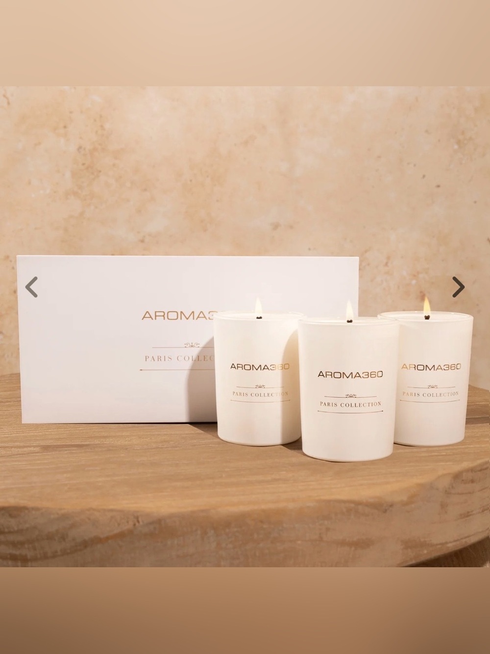Aroma360 Paris Collection Scented Candle Set - Chandelier